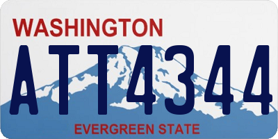 WA license plate ATT4344