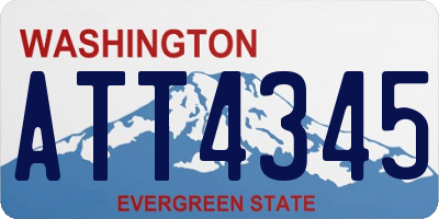 WA license plate ATT4345