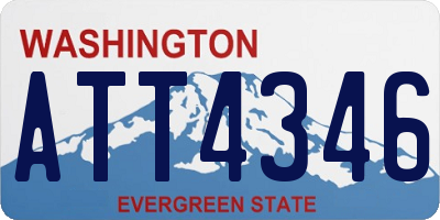 WA license plate ATT4346