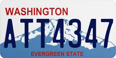 WA license plate ATT4347