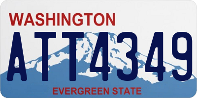 WA license plate ATT4349