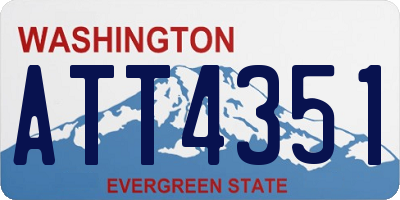 WA license plate ATT4351