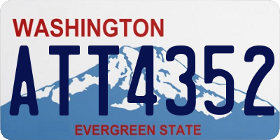 WA license plate ATT4352