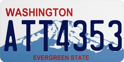 WA license plate ATT4353