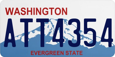 WA license plate ATT4354