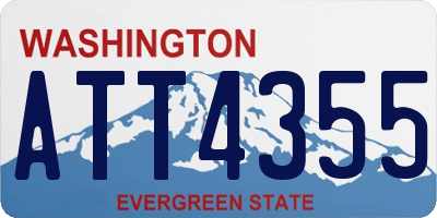 WA license plate ATT4355