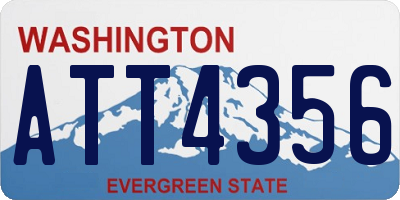 WA license plate ATT4356