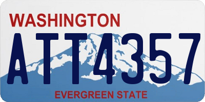 WA license plate ATT4357