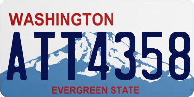 WA license plate ATT4358