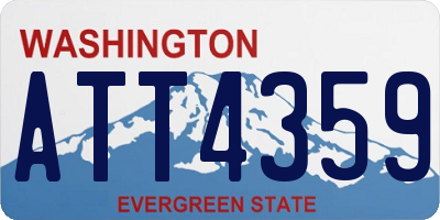WA license plate ATT4359