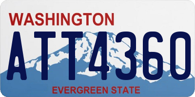 WA license plate ATT4360