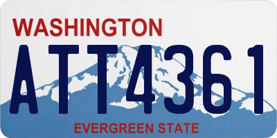 WA license plate ATT4361