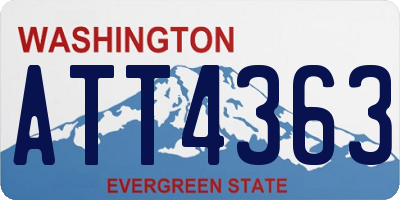 WA license plate ATT4363