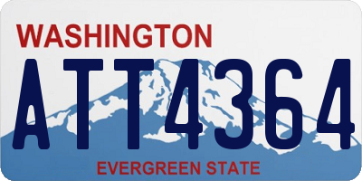 WA license plate ATT4364