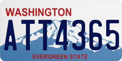 WA license plate ATT4365