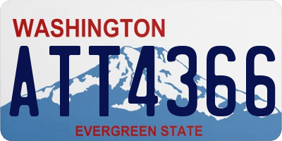 WA license plate ATT4366