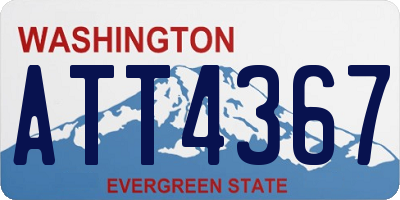 WA license plate ATT4367