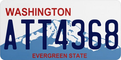 WA license plate ATT4368