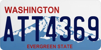 WA license plate ATT4369