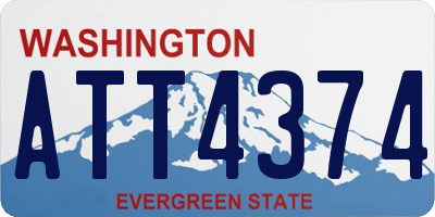 WA license plate ATT4374