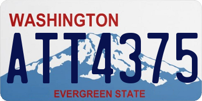 WA license plate ATT4375