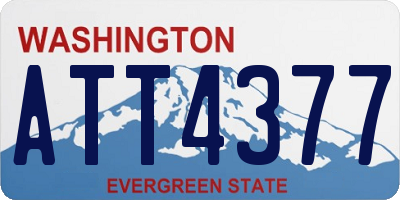 WA license plate ATT4377