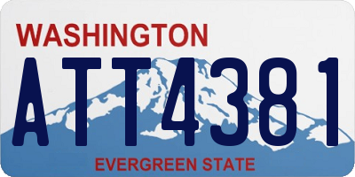 WA license plate ATT4381