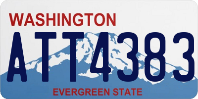 WA license plate ATT4383