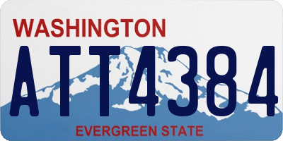WA license plate ATT4384