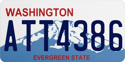 WA license plate ATT4386