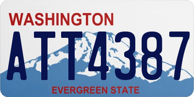WA license plate ATT4387