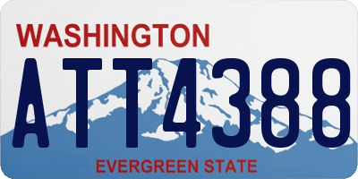 WA license plate ATT4388