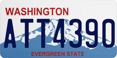 WA license plate ATT4390