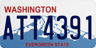 WA license plate ATT4391