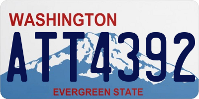 WA license plate ATT4392