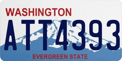 WA license plate ATT4393