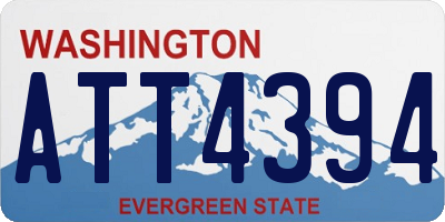 WA license plate ATT4394