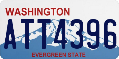 WA license plate ATT4396