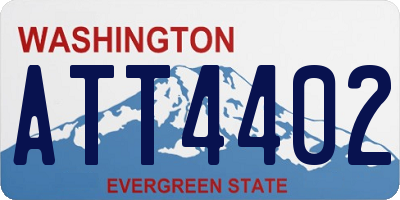 WA license plate ATT4402