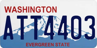 WA license plate ATT4403