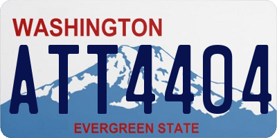 WA license plate ATT4404