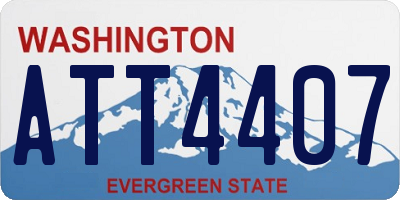 WA license plate ATT4407