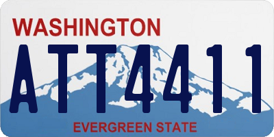 WA license plate ATT4411
