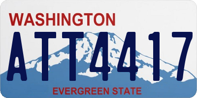 WA license plate ATT4417