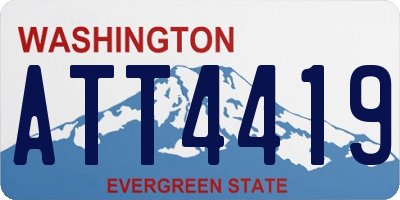 WA license plate ATT4419