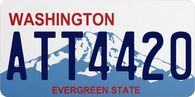 WA license plate ATT4420