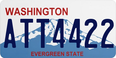 WA license plate ATT4422