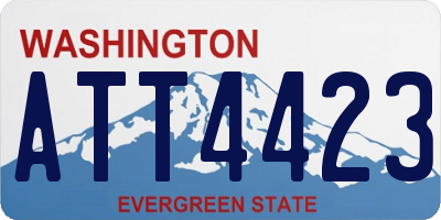 WA license plate ATT4423