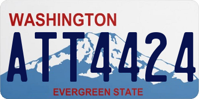 WA license plate ATT4424