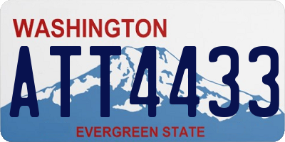 WA license plate ATT4433